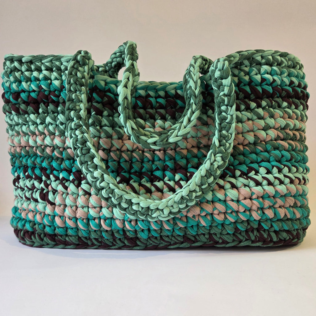 Opal Tote, Large - Green and Earth