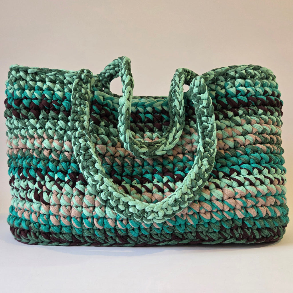 Opal Tote, Large - Green and Earth