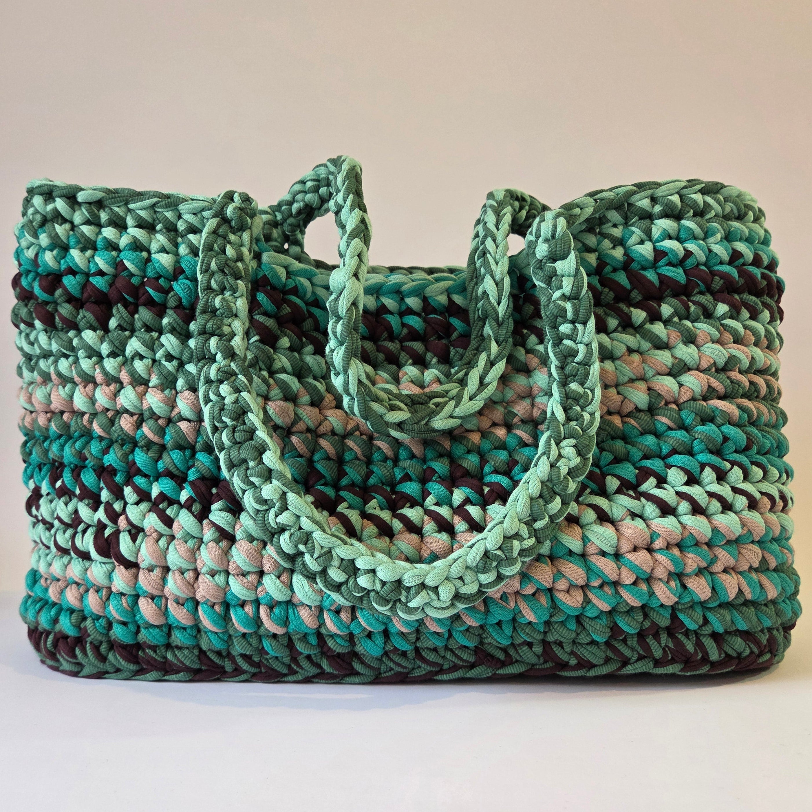 Opal Tote, Large - Green and Earth