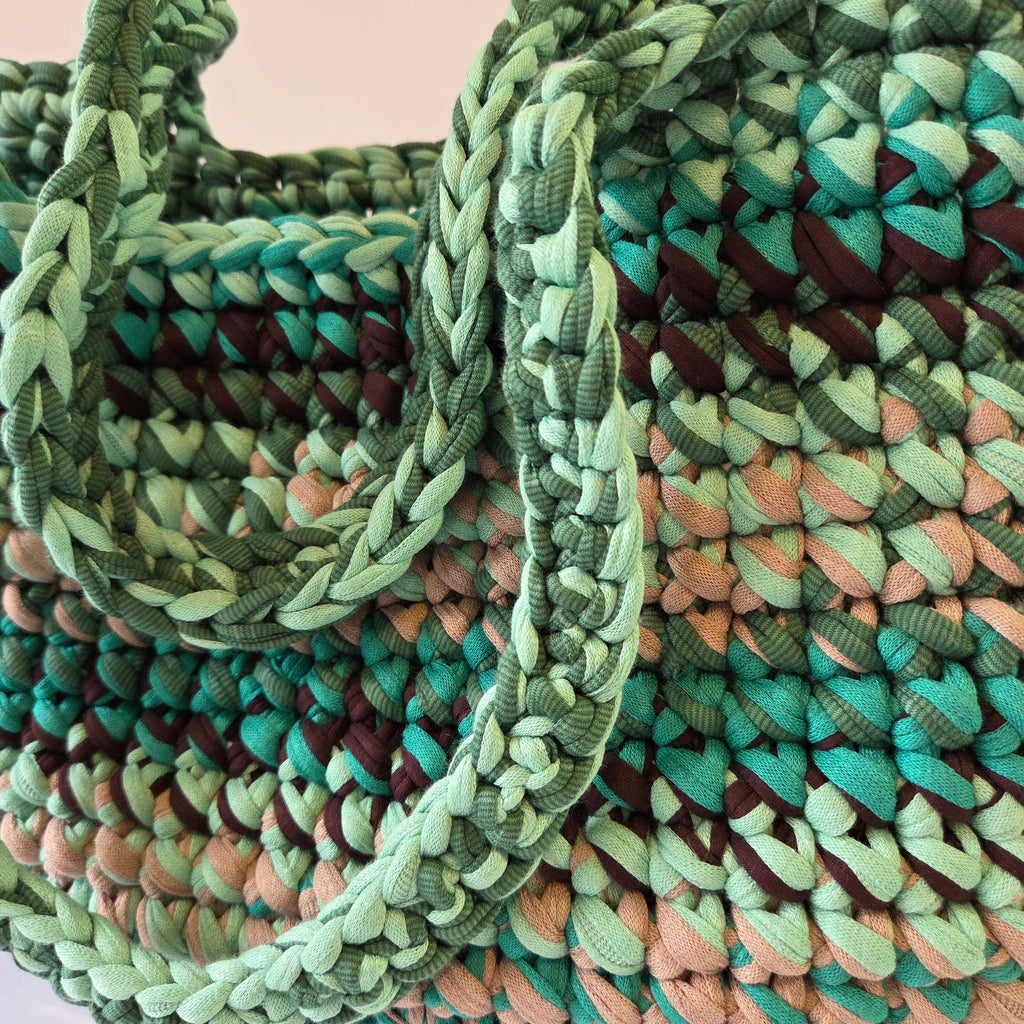 Opal Tote, Large - Green and Earth