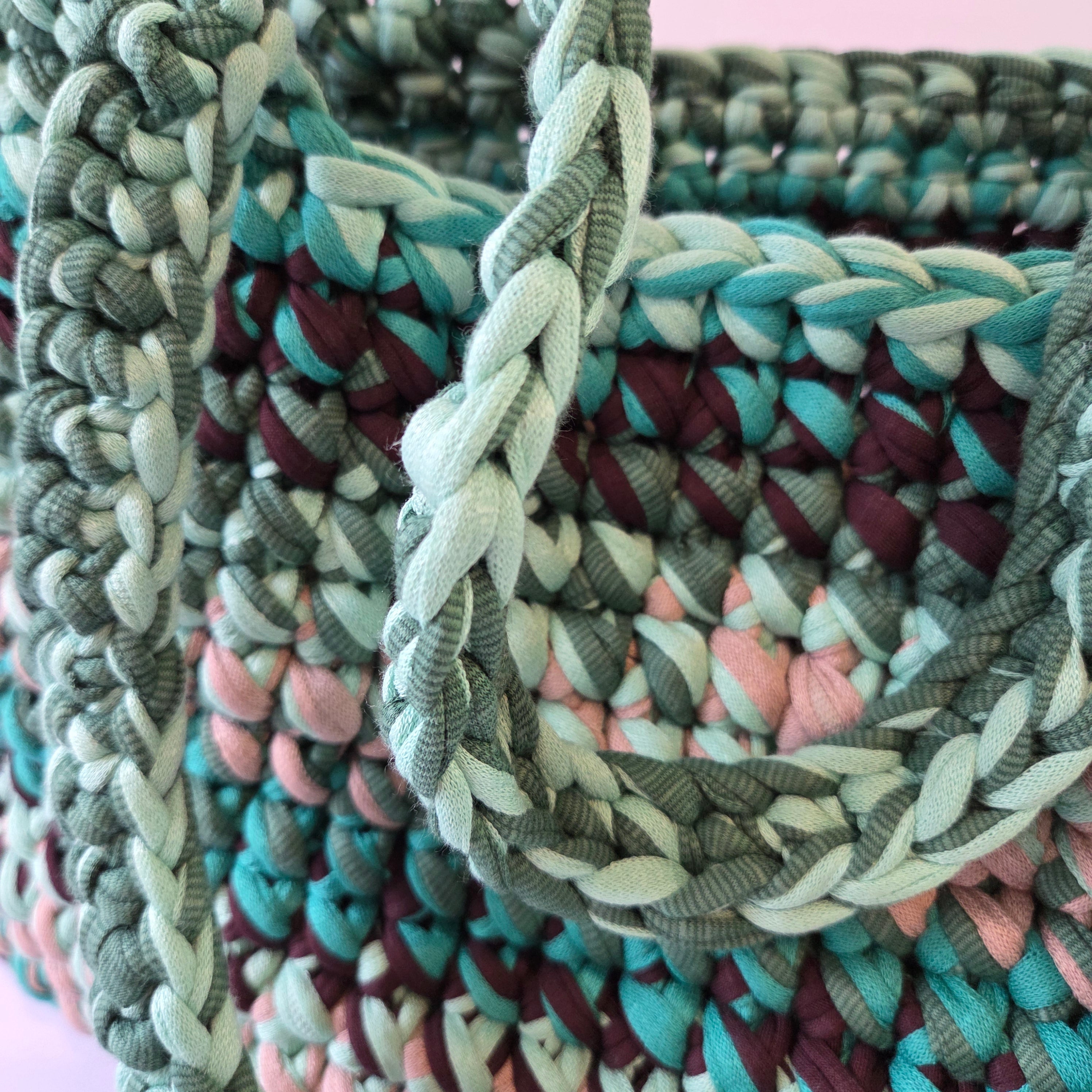 Opal Tote, Large - Green and Earth