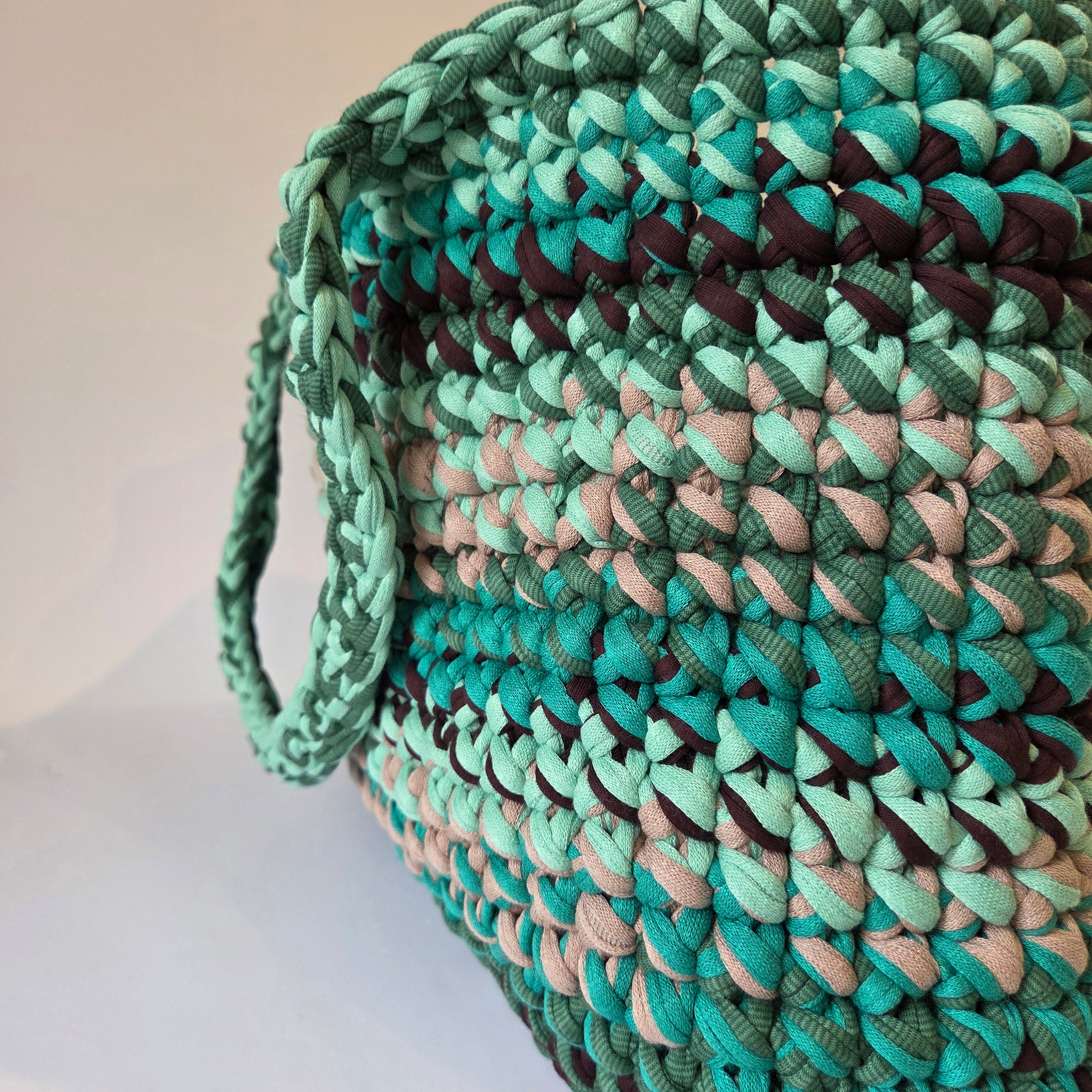 Opal Tote, Large - Green and Earth