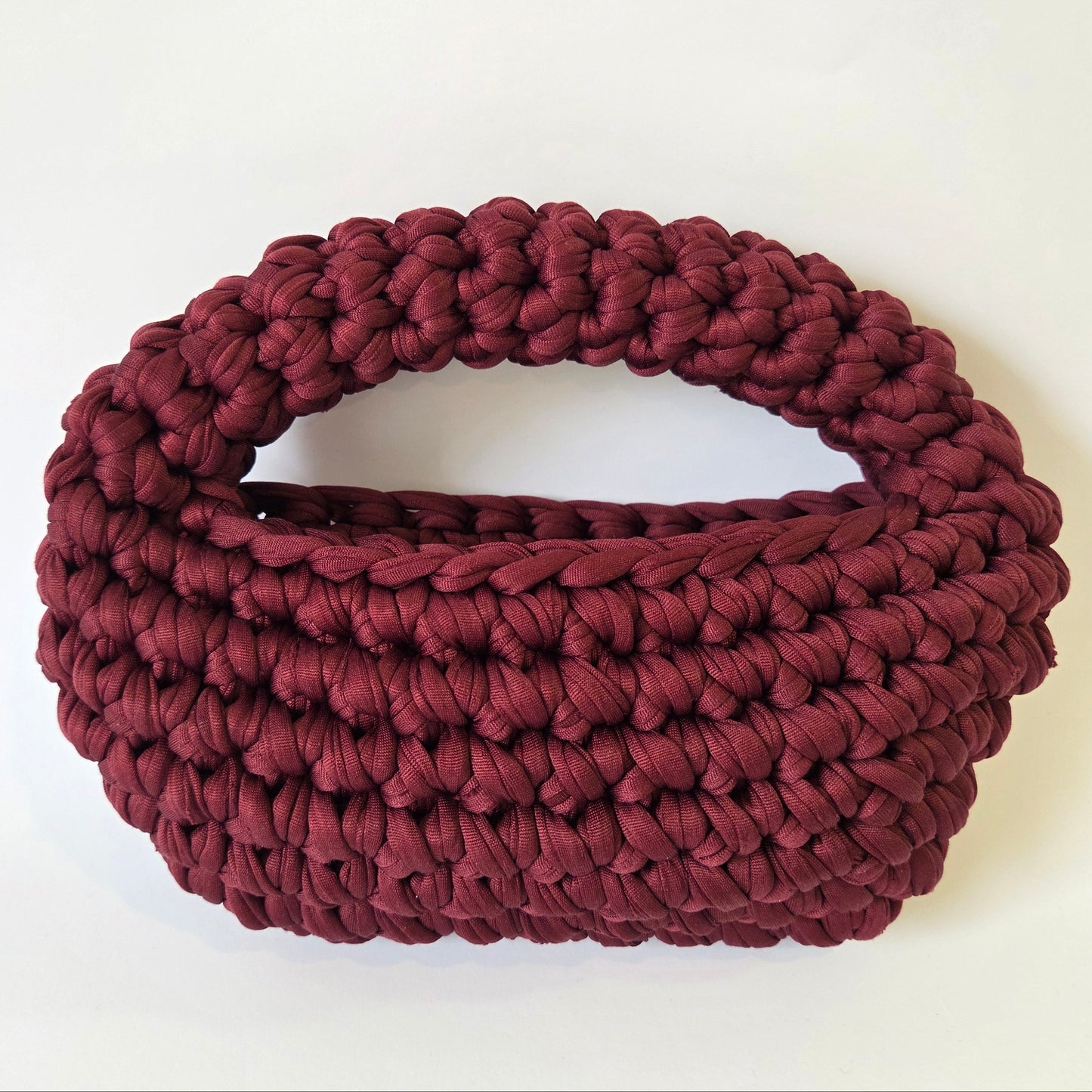 Beryl Mini Crescent Clutch - Cherry Chocolate Burgundy
