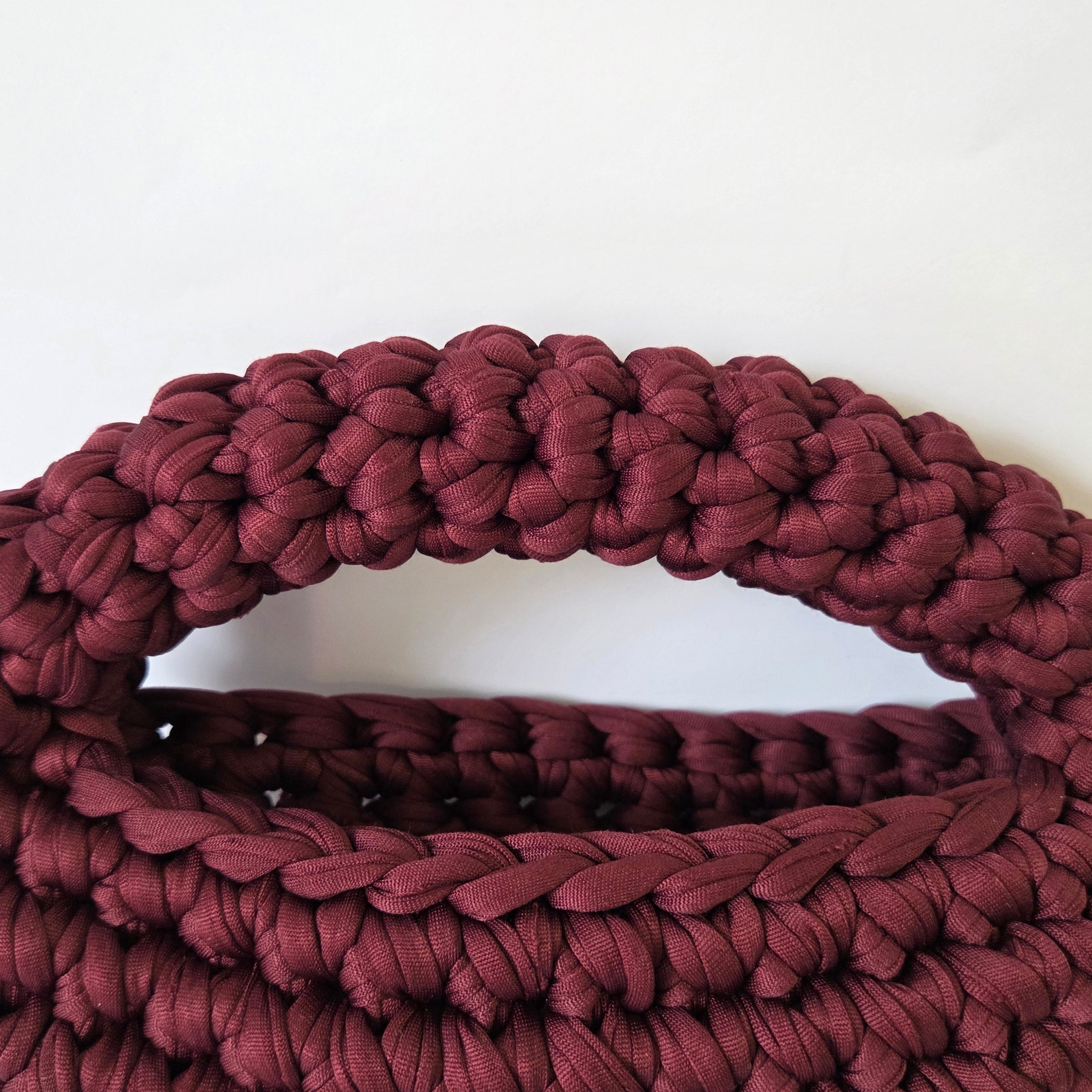 Beryl Mini Crescent Clutch - Cherry Chocolate Burgundy