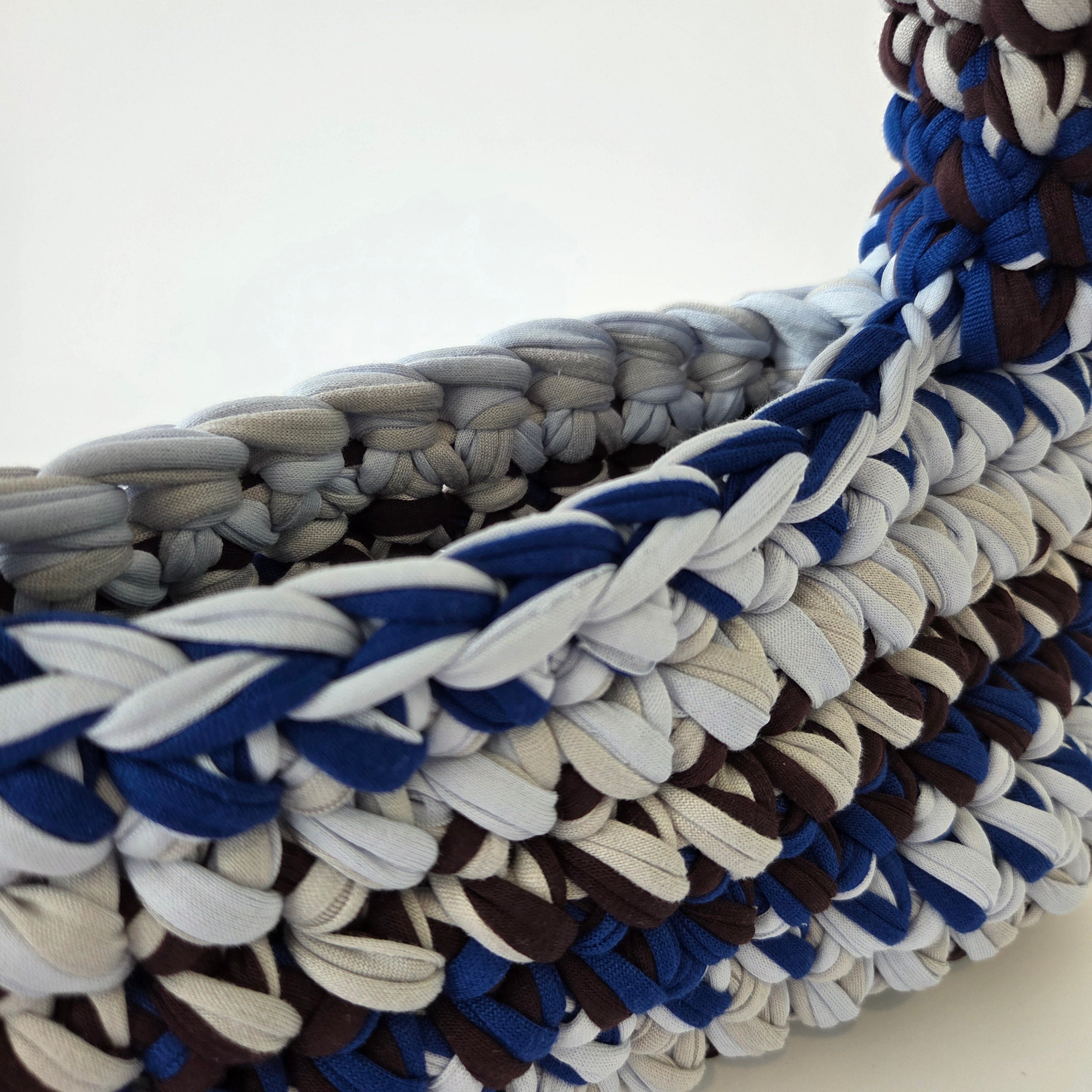 Topaz Pochette - Blue & Brown