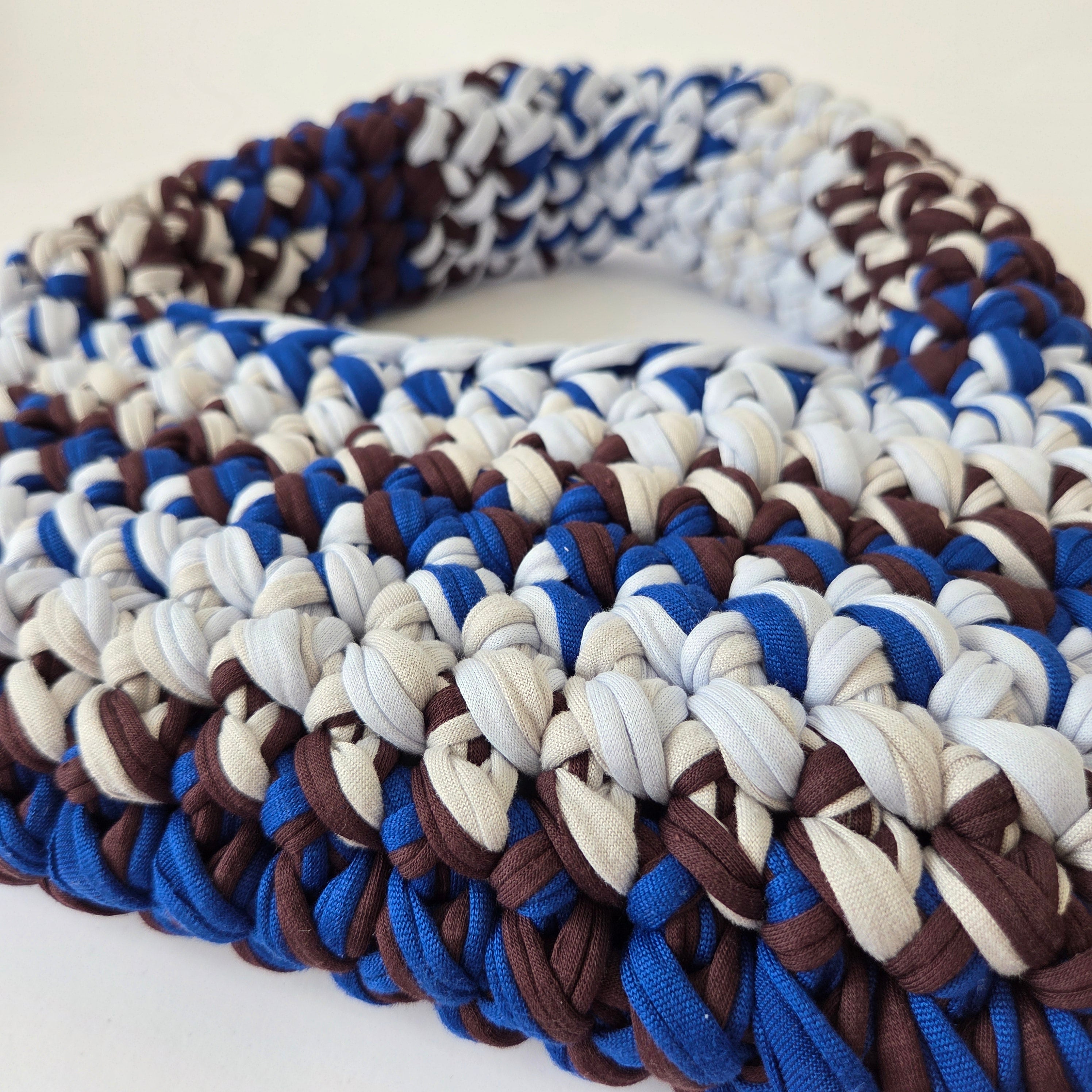 Topaz Pochette - Blue & Brown