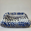 Morganite Clasp Clutch - Blue & Grey