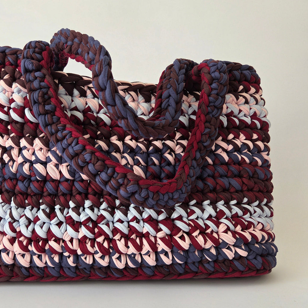 Opal Tote - Burgundy and Blue