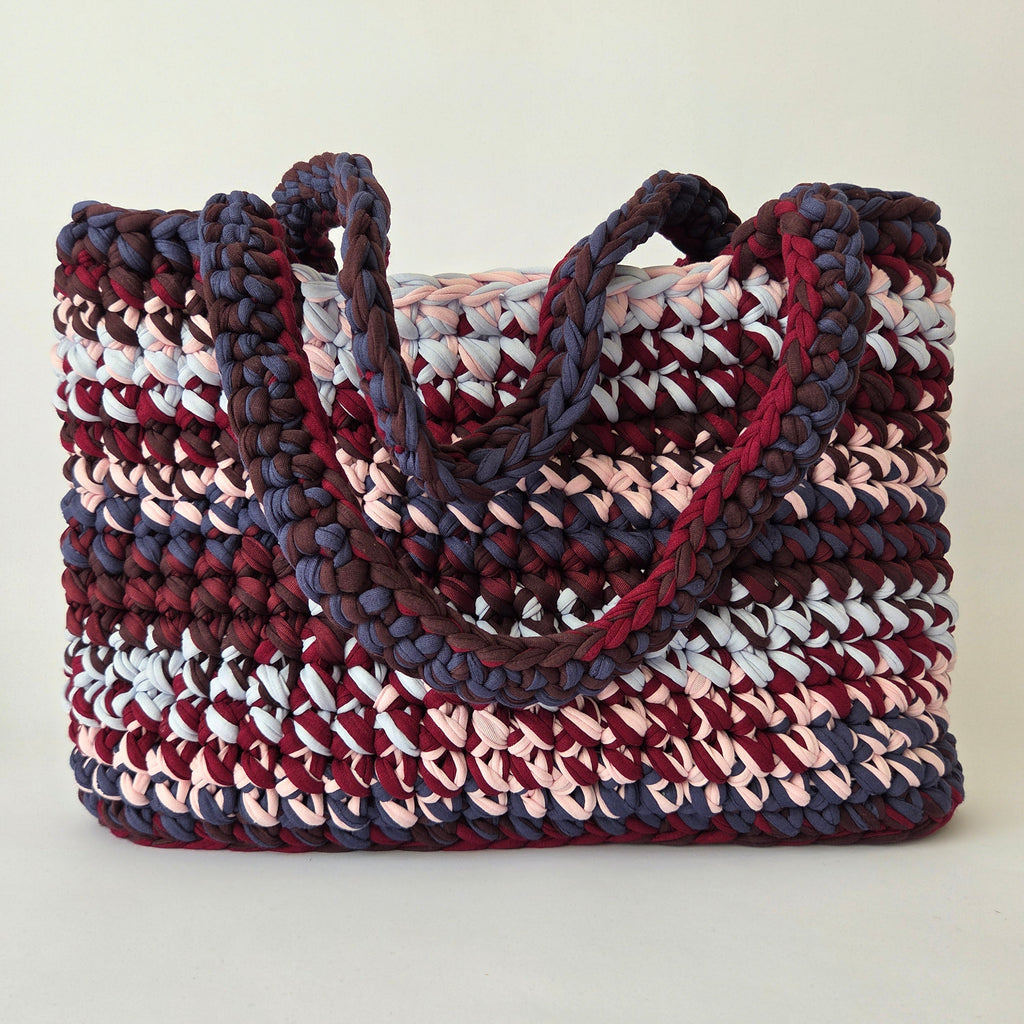 Opal Tote - Burgundy and Blue