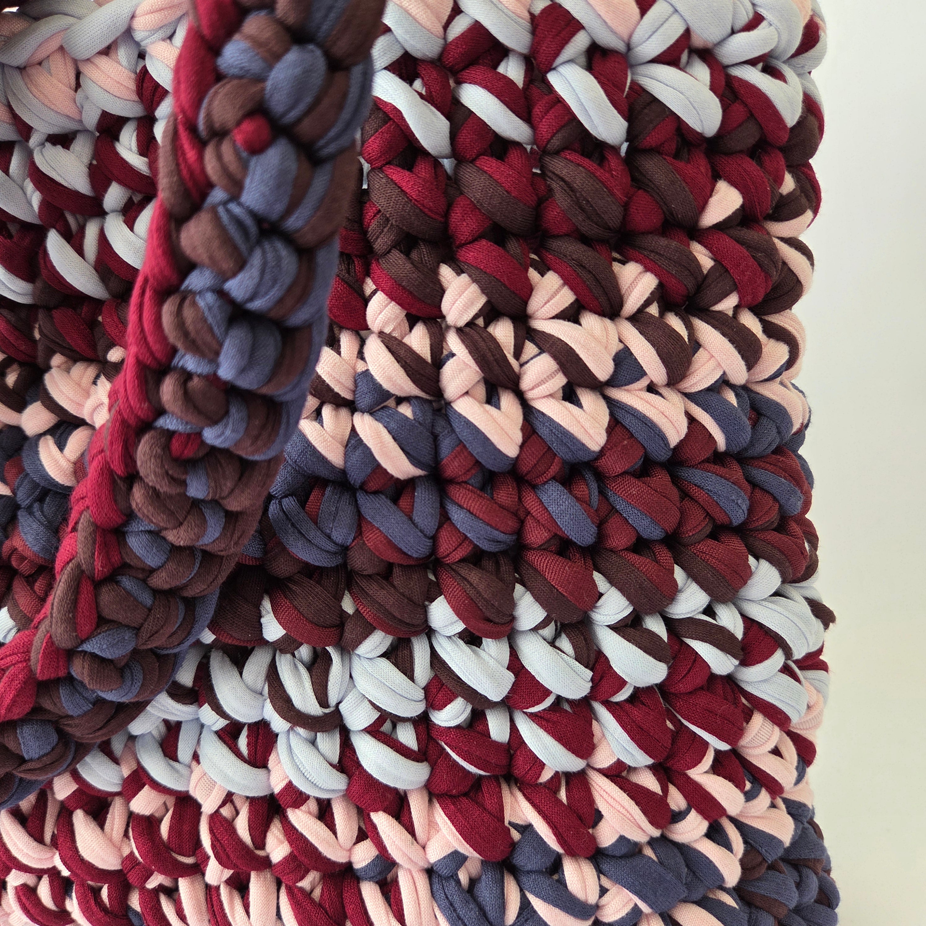 Opal Tote - Burgundy and Blue