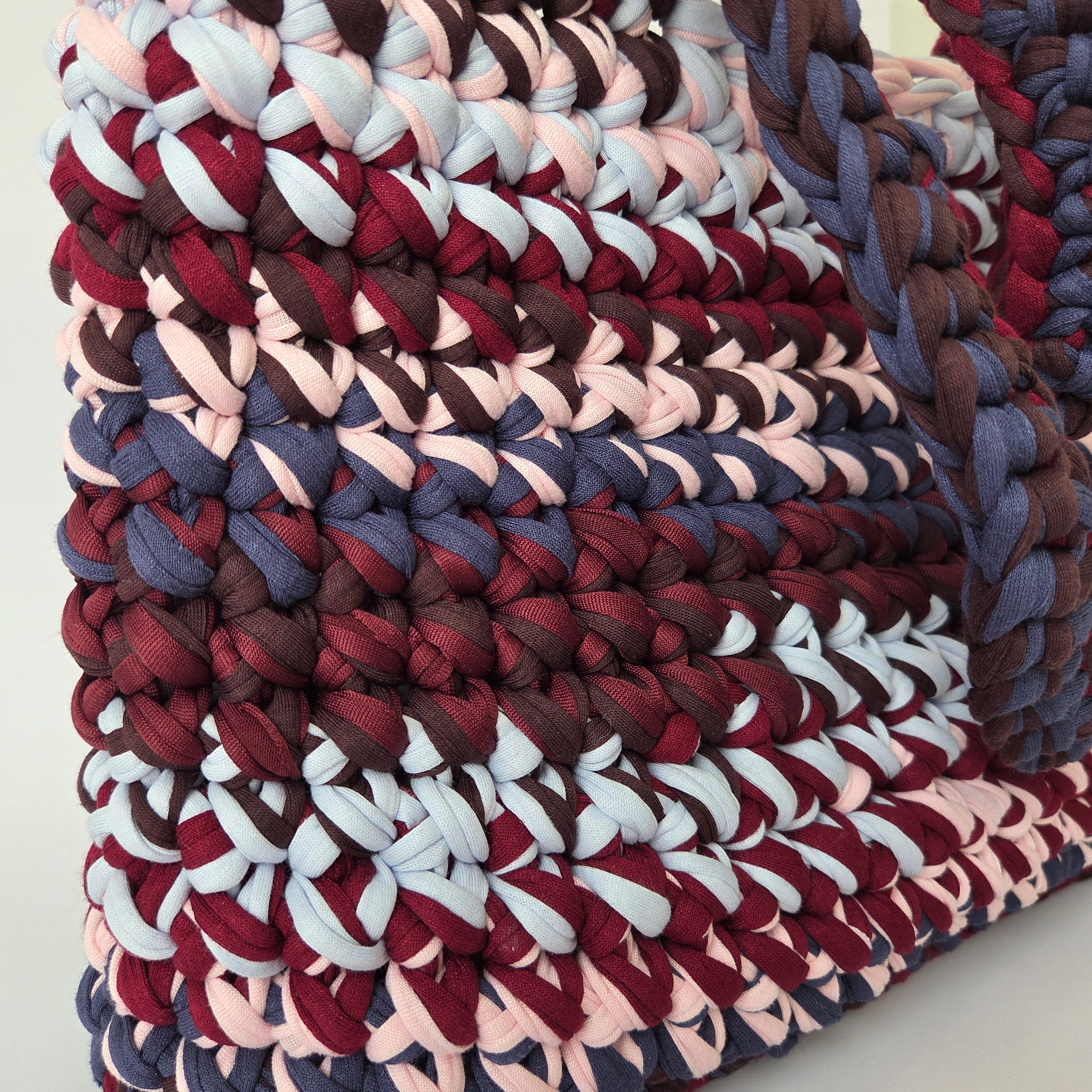 Opal Tote - Burgundy and Blue