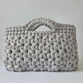 Agate Top Handle Clutch Bag - Silver grey