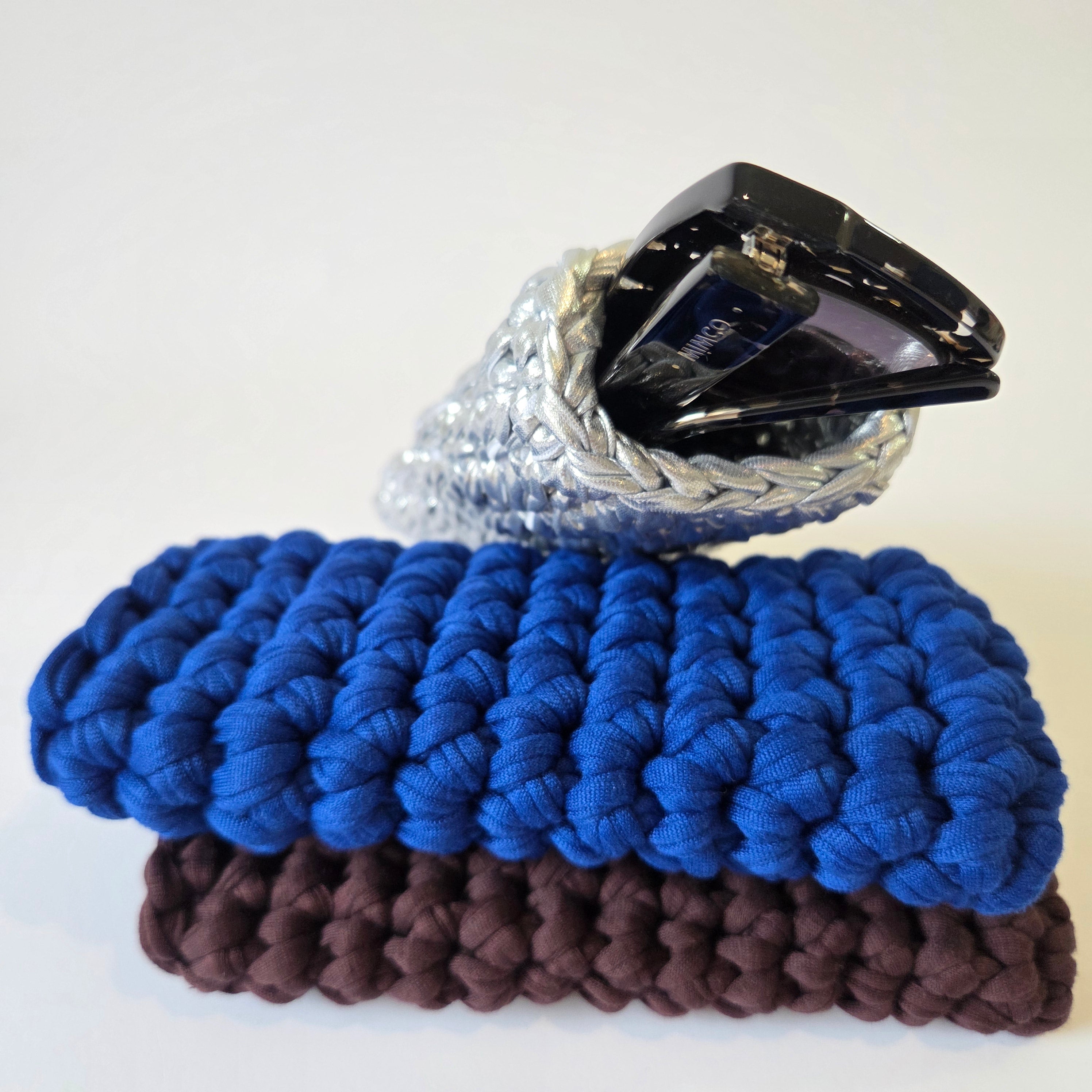 Halite Glasses Holder - Metallic Silver