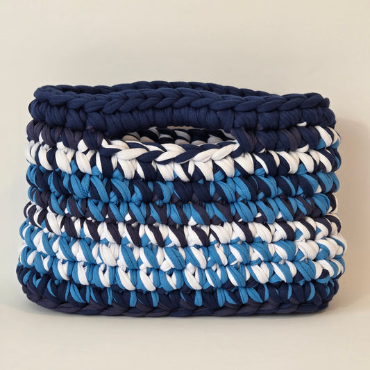 Jade Medium High Top Clutch - Blue Colourway