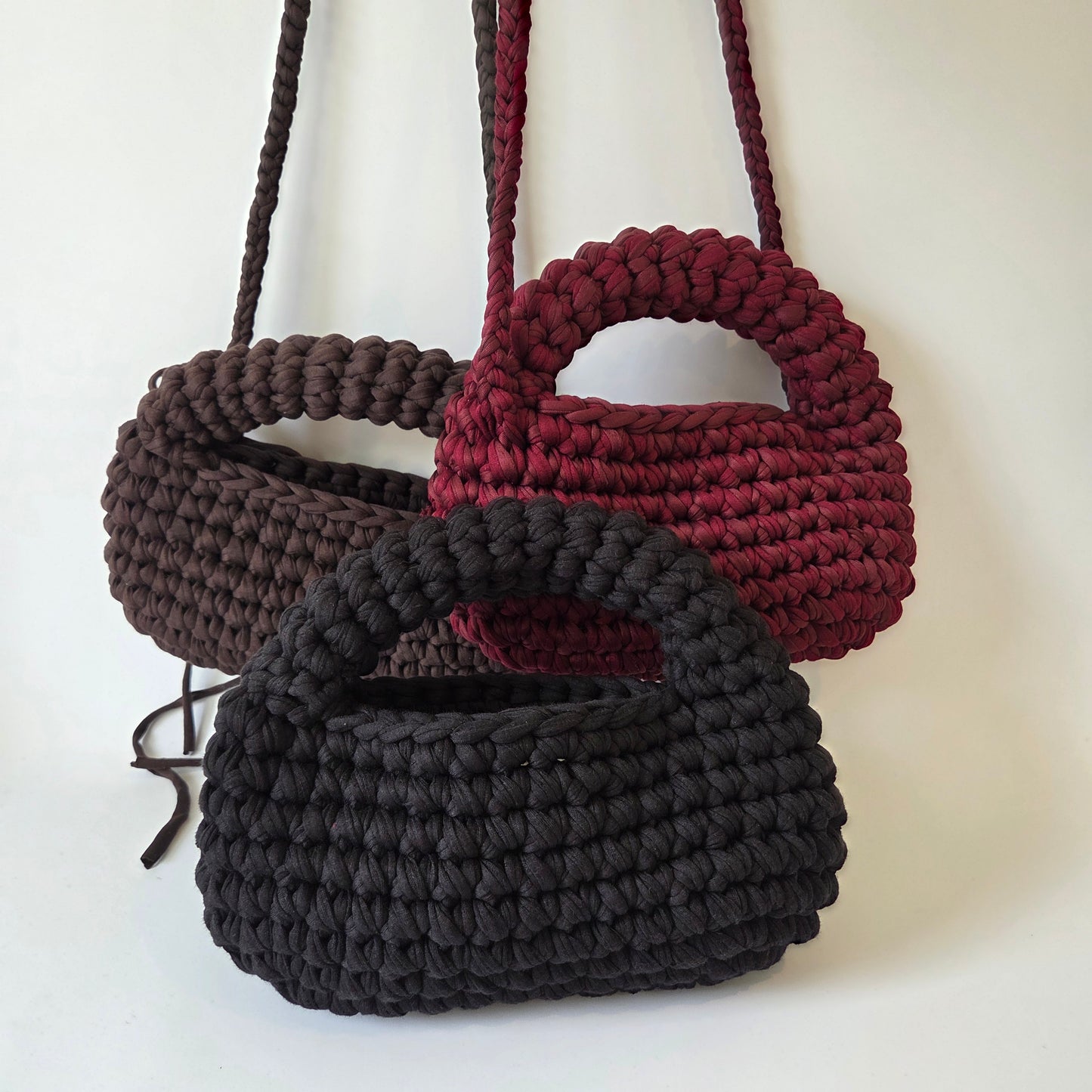 Garnet Crossbody / Clutch - Burgundy & Chocolate Cherry