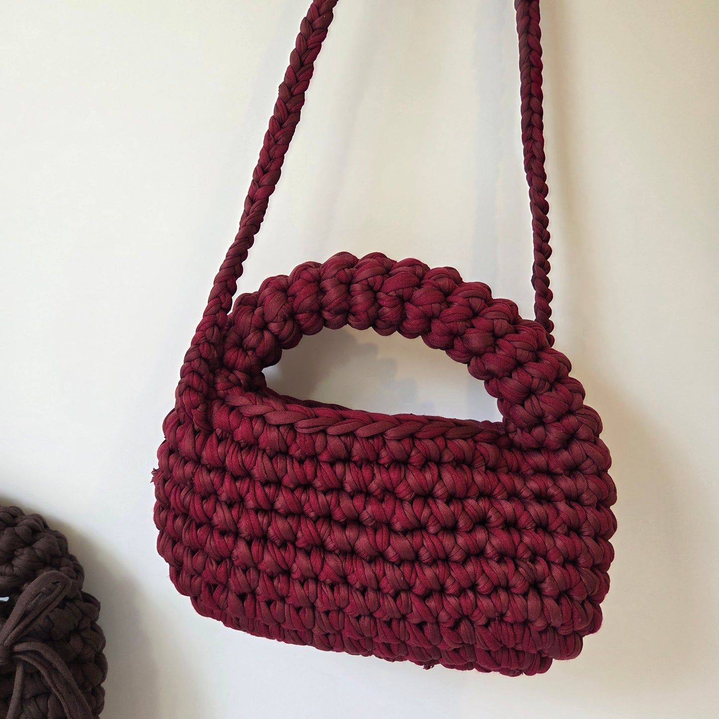 Garnet Crossbody / Clutch - Burgundy & Chocolate Cherry